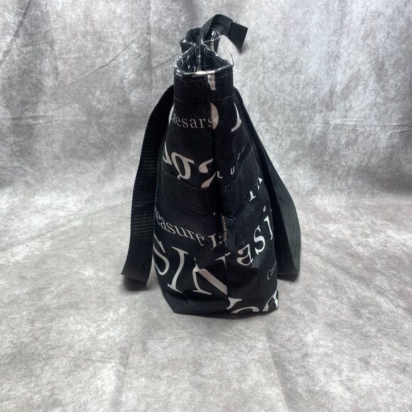 Las Vegas  Theme Black Tote Bag With Zipper Closure & Interior Pocket - Picture 9 of 12